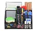 EPG-Life Office Mesh Desk Organizer Pencil Holder with Drawer, 7 Compartments, Black