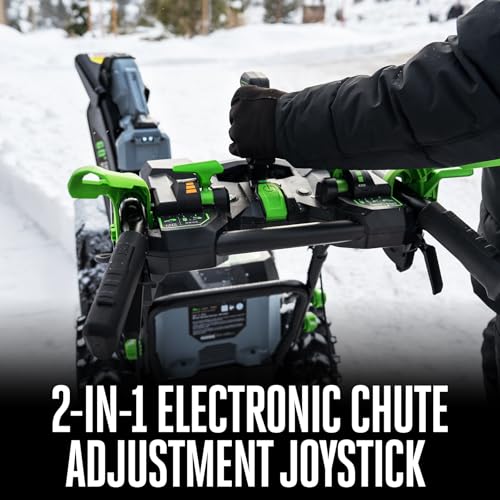 Image of EGO Power+ 28 inch Electric Snow Blower, Cordless Self-Propelled 2-Stage, Includes (2) 56 V 12.0Ah Batteries and Dual Port Charger - SNT2807