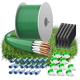 150m/492ft Boundary Cable for Robot Lawnmower, Garden Wire Accessory Set, with 50 Pegs, 10 Cable Connectors, 20 Sets of Connection Terminal, Universal Boundary Wire, Compatible with Husqvarna/Worx