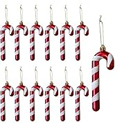 48 Stück Zuckerstangen Deko - Weihnachtsbaum-Schmuck Mit Kordel Zum Hängen