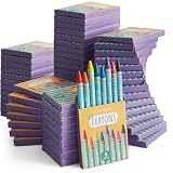 THE TWIDDLERS - 100 Schachteln Wachsmalstifte für Kinder, 8 Buntstifte pro Box, insgesamt 800 Stück – gemischte Farben, perfekte Mini-Malstifte für Partytütenfüller, Schulklassenzimmer, Kunst und