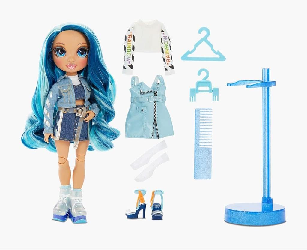 Rainbow Surprise Rainbow High Skyler Bradshaw - Blue Clothes Fashion Doll with 2 Complete Mix & Match Outfits and Accessories, Toys for Kids 4 to 15 Years Old