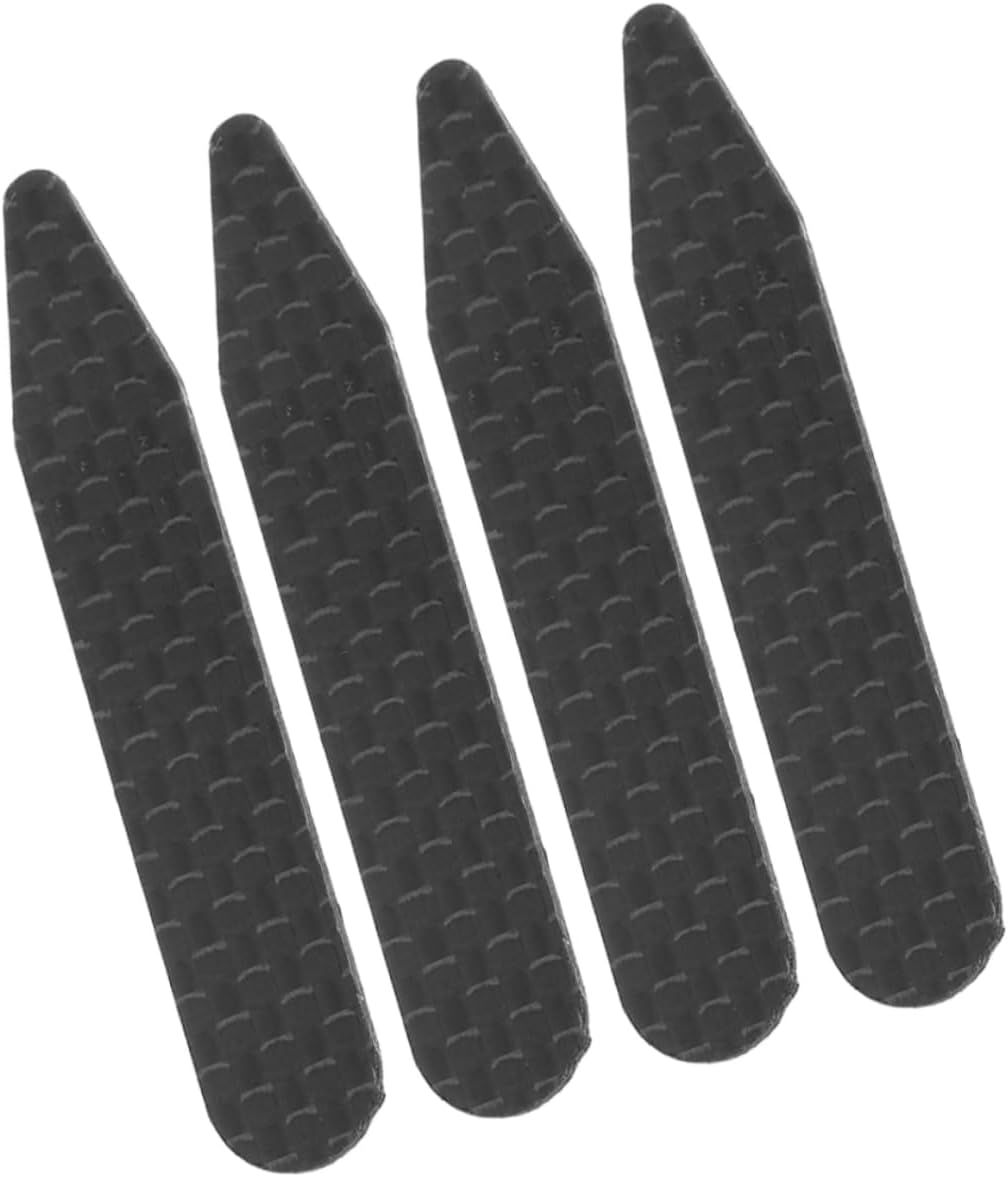 Men's Collar Stays 2 Pairs of Carbon Fiber Inserts for Dress Shirts Adjustable Support 60.2x10x0.8mm for Formal Wear