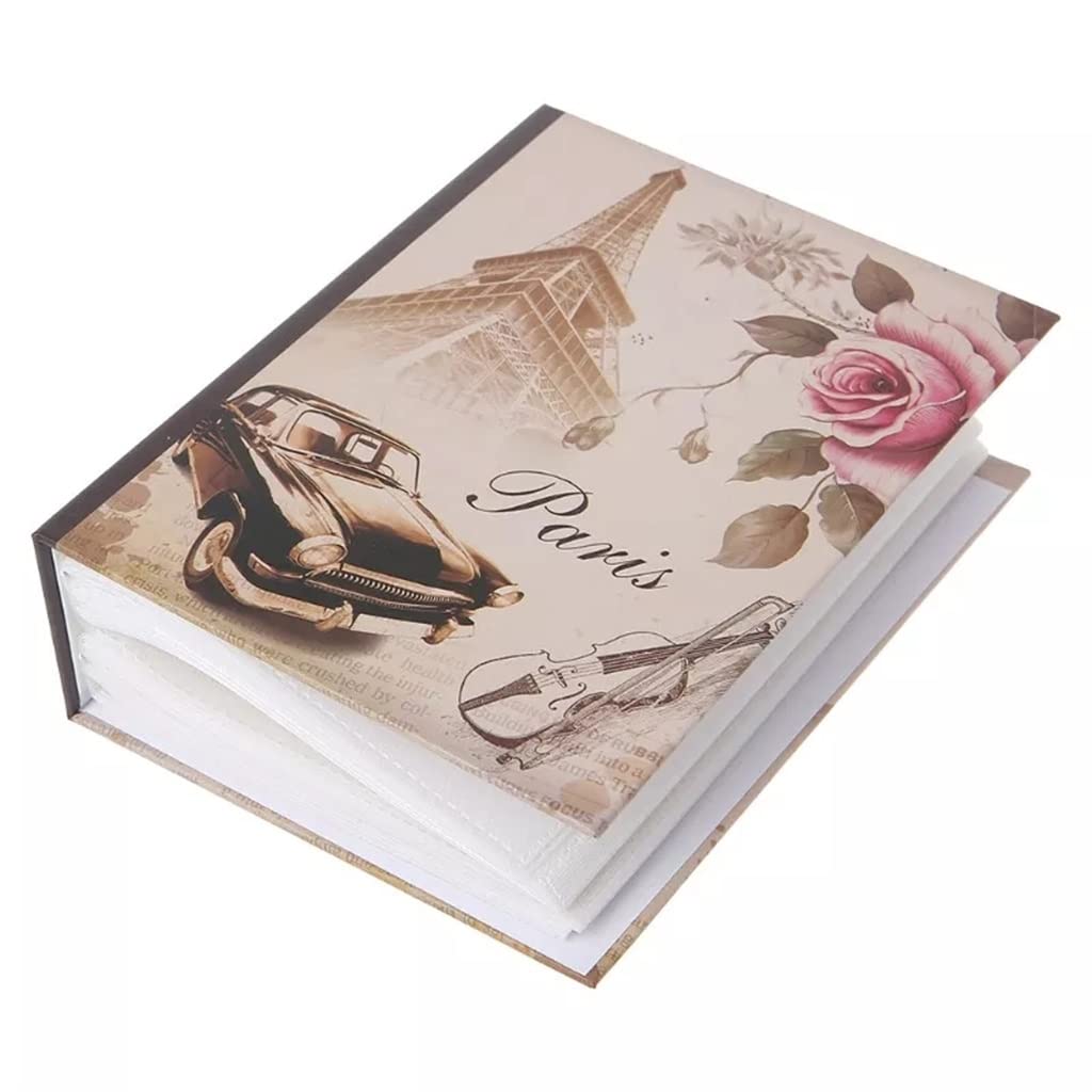 Álbum de fotos con 100 bolsillos para fotos, fotos intersticiales, estuche de libro para niños (color: E, tamaño: 16,5 x 12,5 x 5 cm) (negro 16,5 x 12,5 x 5 cm)