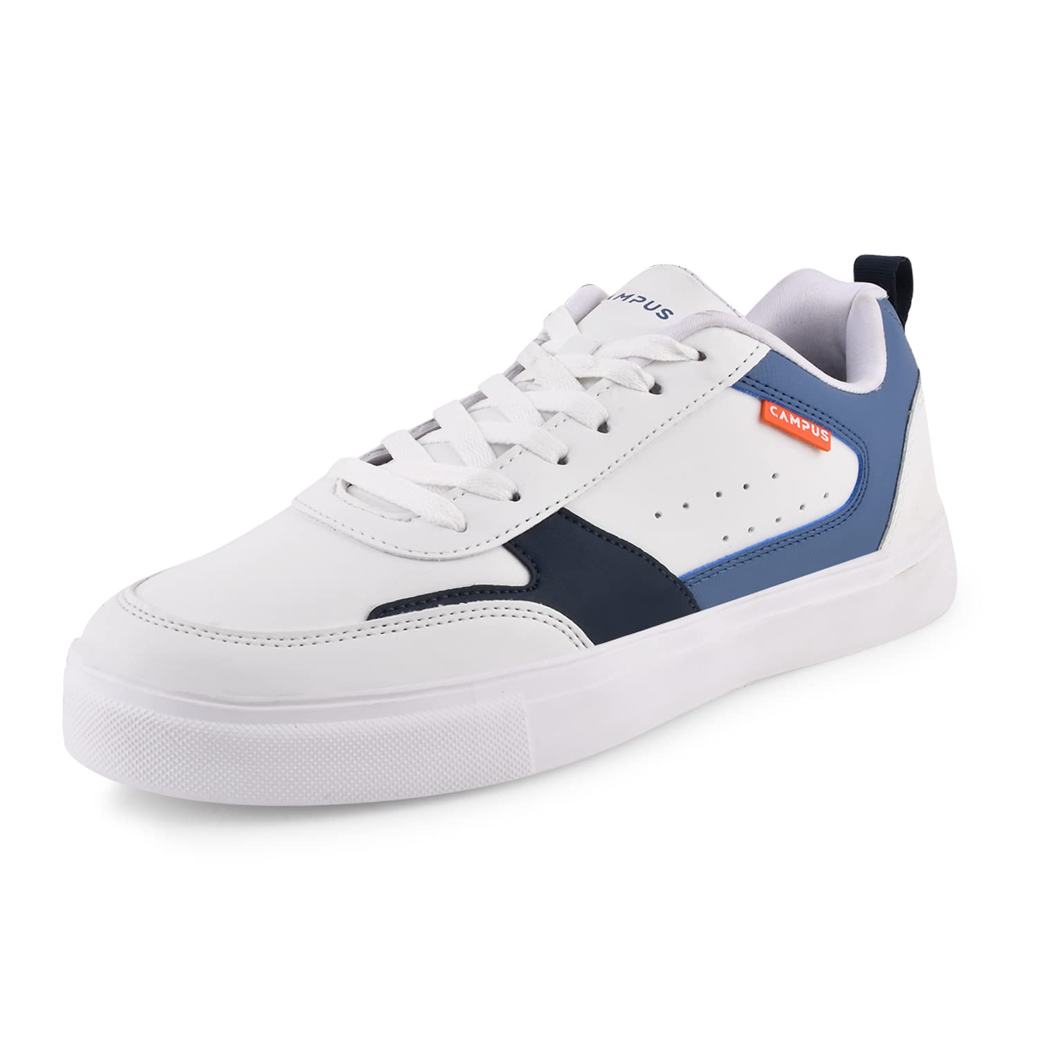 Campus OG-01 Mens Sneakers Casual Sneaker Shoes for Men - Stylish and Supportive | Water-Resistant Upper, Anti-Skid Outsole, and Soft PU Foam Insole WHT/BLU (B0BTDQ6KRK) Amazon Price History, Amazon Price Tracker