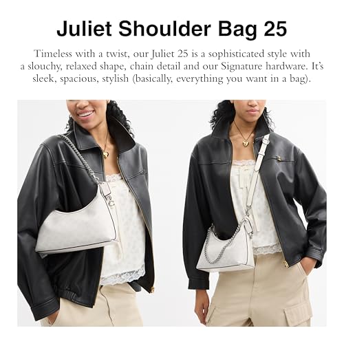 Coach Juliet Shoulder Bag 25 in Signature Canvas, LH/White Chalk2