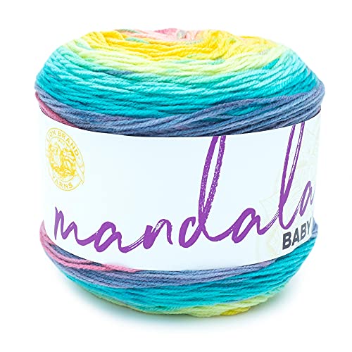 Image of Lion Brand Yarn Mandala Baby Yarn, Honeydukes, 1 Skein | Variegated Light DK 100% Acrylic Knit & Crochet Fiber, Baby Projects, Blankets, Colorful Cloths, Triangle Shawls