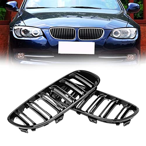 Parrilla delantera negra de doble línea para BMW Serie 3 E92 y E93 M3 años 2010 a 2013