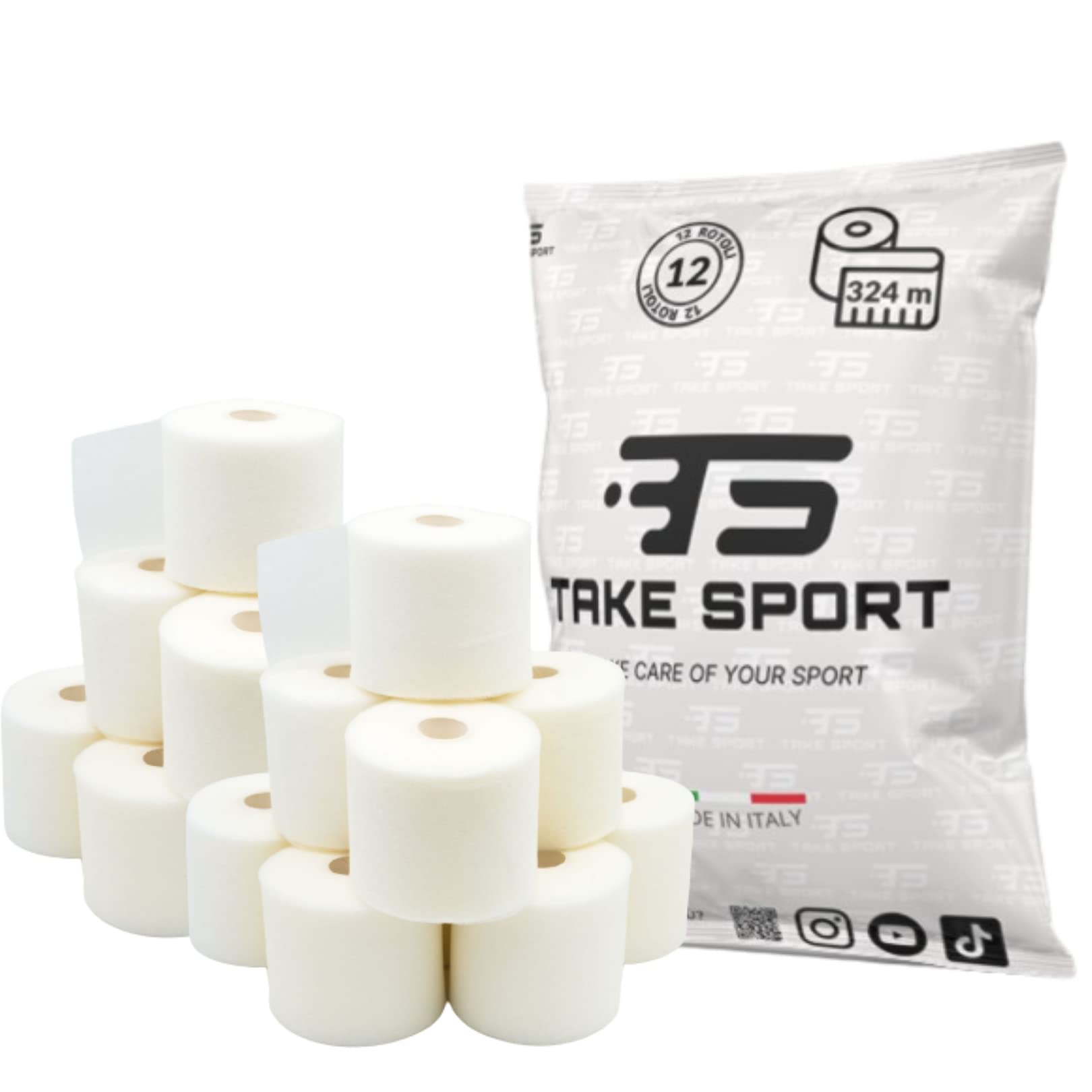 TAKESPORT - 12 rolek Bandaże Parowe, Parownica, Bandaż Sportowy, Parownica Sportowa 7 cm x 27 m (12)
