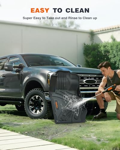 Image of Floor Mats for Ford Bronco 2021-2025 2026 4 Door, Custom Fit TPE All Weather Floor Liners, Waterproof Heavy Duty Car Floor Mats(Not Fit for Bronco Sport)