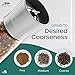 Modetro Salt and Pepper Shakers Set Adjustable Coarseness Pepper Grinder Mill for Sea Salt Spice Stainless Steel Glass 2 Pack