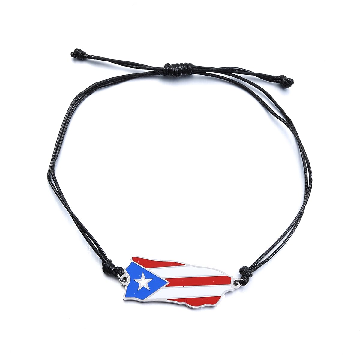 Yongkan Puerto Rico Map Flag Bracelet Jewelry Stainless Steel PR Puerto Ricans