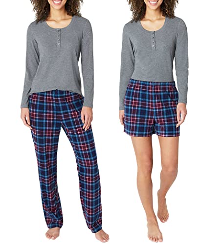 Pyjama femme Eddie Bauer résolvant les changements de température avec pantalon et short amovibles