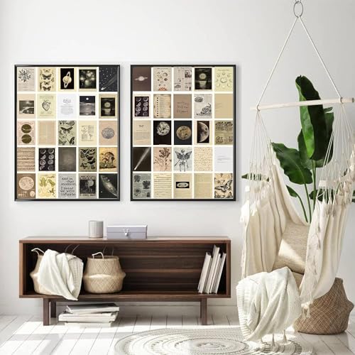 Image of Paper 70Pcs Danish Pastel Wall Collage Kit Aesthetic Pictures, Posters Matisse Wall Art Prints Preppy Room Decor 4 inchX6 inch For Teens Girls Women Dorm Bedroom (Vintage Wall Collage Kit)