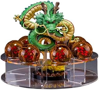 Mysika Acrylic Dragon Ball Set Shenron Action Figure Statue with 7pcs 3.5cm Balls