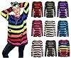 Ro Rox Gothic Knitted Jumper with Distressed Look - Oversized Pullover with Ripped Design, Long Sleeves, Loose Fit, 90s Grunge Style Stripe Pattern, Red, S-M #5