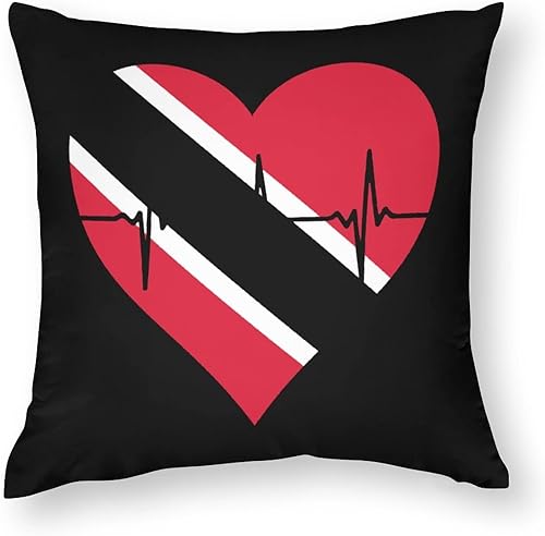 Love Trinidad and Tobago - Funda de almohada con cremallera decorativa de doble cara impresa para sofá