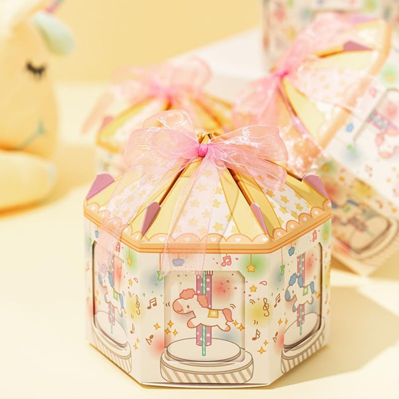 Beaupretty Wedding Candy Box Unique Unicorn Design Party Favor Box for Storing Treats and Small Gifts