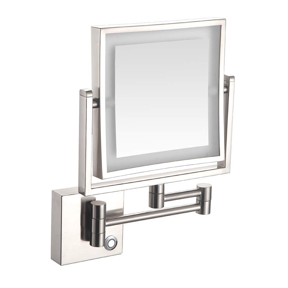 Miroirs de maquillage de vanité à interrupteur tactile et miroirs de salle de bain