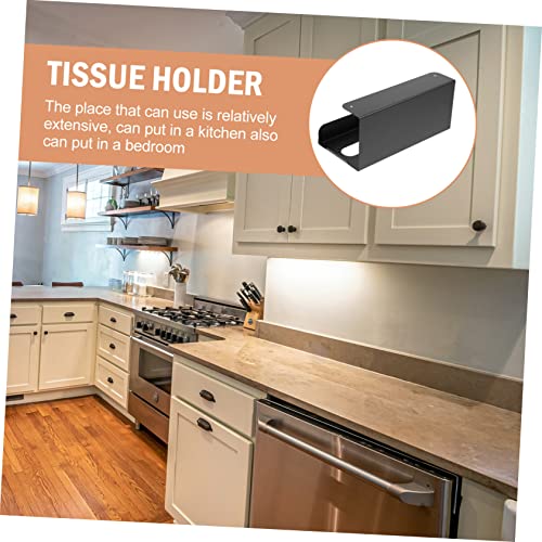 Soporte para colgar papel higiénico PRETYZOOM, organizador de pared metálico negro, 2 uds 7