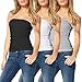 TAIPOVE Bandeau Tube Tops Femme Élastiques Bustier Corset Lingerie sans Manches Crop Gilet sous-Vêtements Noir/Blanc/Gris XX-Large