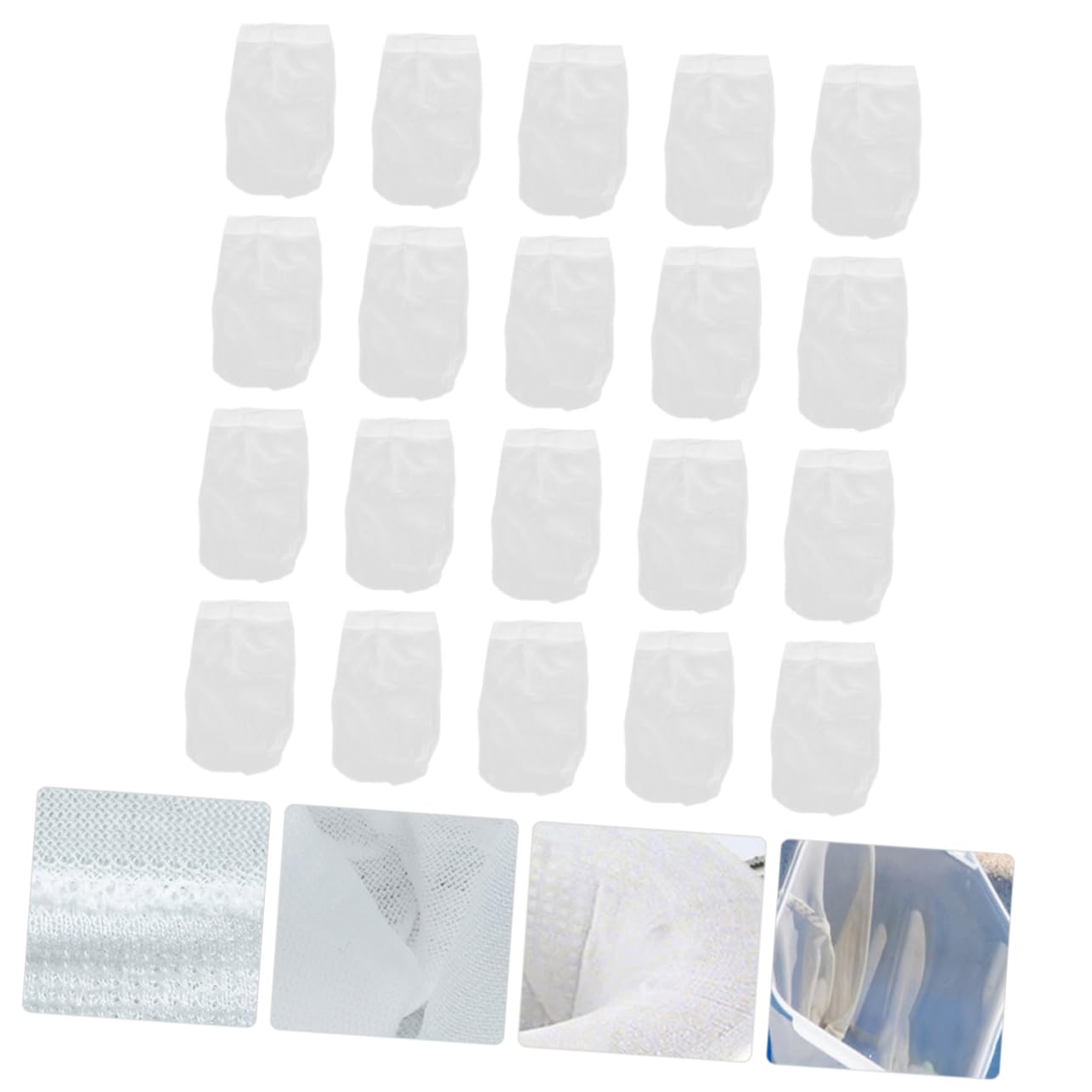 GALPADA 60 Piezas Bolsa De Calcetín De Malla De Filtro De Piscina Calcetines De Filtro De Piscina Calcetín De Filtro Acuario Estante Para Basura Malla De Nylon Superfina Elástica Fuerte
