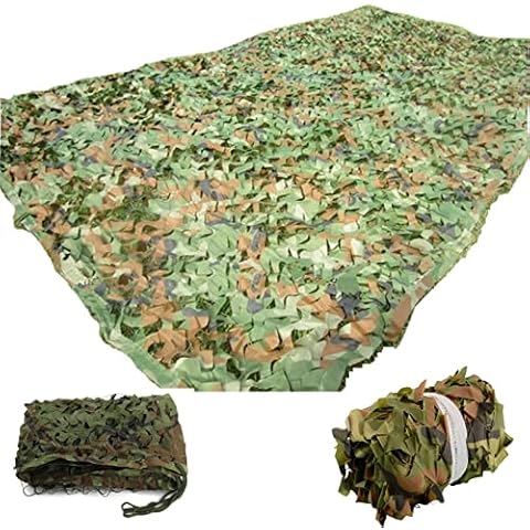 UKUSI 3M*4M Camouflage Woodland Netting,210D Oxford Cloth Camping Military Hunting Shooting Sunscreen Nets for Decoration Camping Theme Party Camping Military Hunting Shooting Sunscreen Nets (3M*4M) Cover