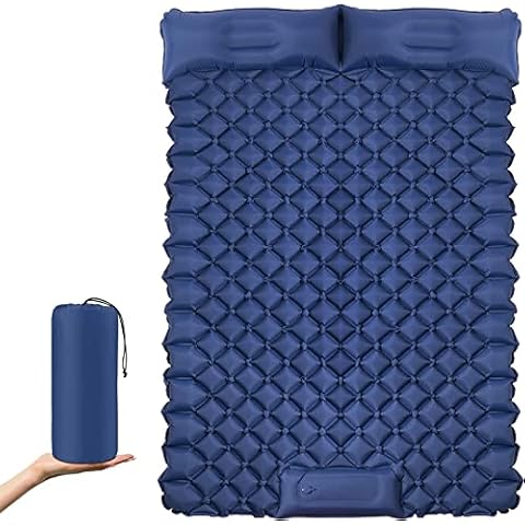 Dametay Isomatte Camping für 2 Personen Aufblasbare Luftmatratze Ultraleicht Matratze mit Kopfkissen Bereite Schlafmatte Outdoor Wasserdicht Cover