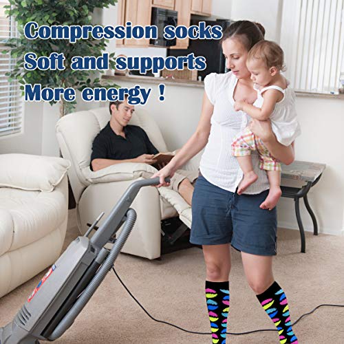 Graduated Medical Compression Socks Women Men-20-30 mmHg is Best for Circulation,Running,Athletic,and Travel,Pregnancy (04-Black/Gray/Navy/Black-4 Pack, Large-X-Large)