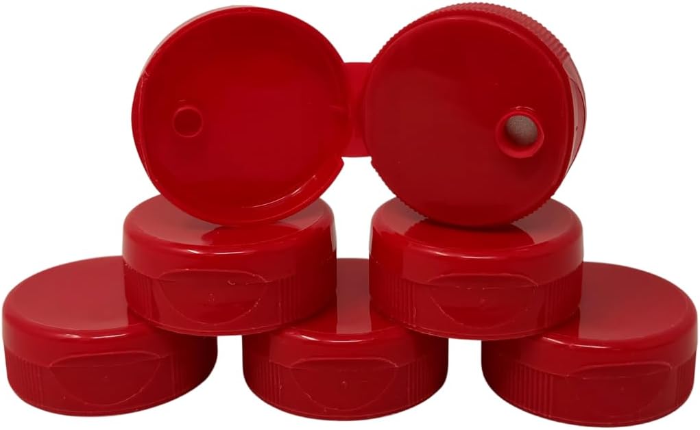 24 Pack of Yellow Honey Bear Replacement Lids with Sealable Flip Top Lid (38mm Yellow Flip Top Lid - 24 Pack)