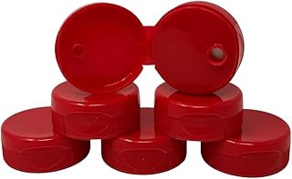 6 Pack of Red Honey Bear Replacement Lids with Sealable Flip Top Lid (38mm Red Flip Top Lid - 6 Pack)
