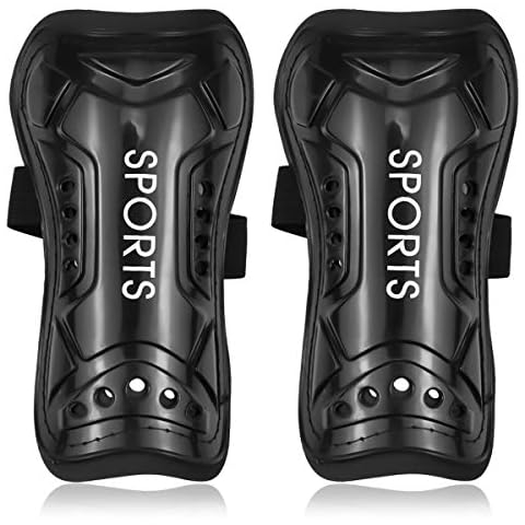 Dokpav Soccer Shin Guards, Football Shin Pads, Kids Youth Shin Guard Socks for Football Games Beginner Elite Athlete Running Jogging Fitness - Children Teenagers Boys Girls (Large-Black) Cover