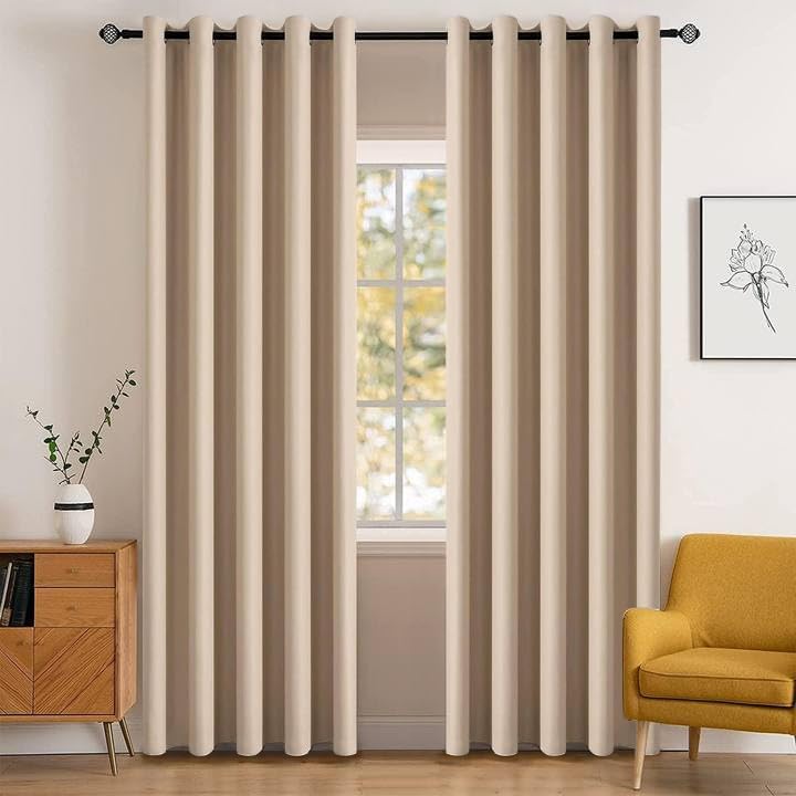 MIULEE Cortinas para oscurecer la habitación, con aislamiento térmico y bloqueo de luz, juego de 2 paneles de cortina opaca para ventana, parte