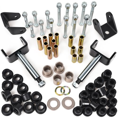 GODCTSUP Club Car Deluxe Front and Rear End Repair Bushing Kit for Club Car DS 1993-Up, Golf Cart Front End Rebuild Kit with Club Car King Pin&Polyurethane Bushing Kit Full Set, OEM# 1016384, 1015583