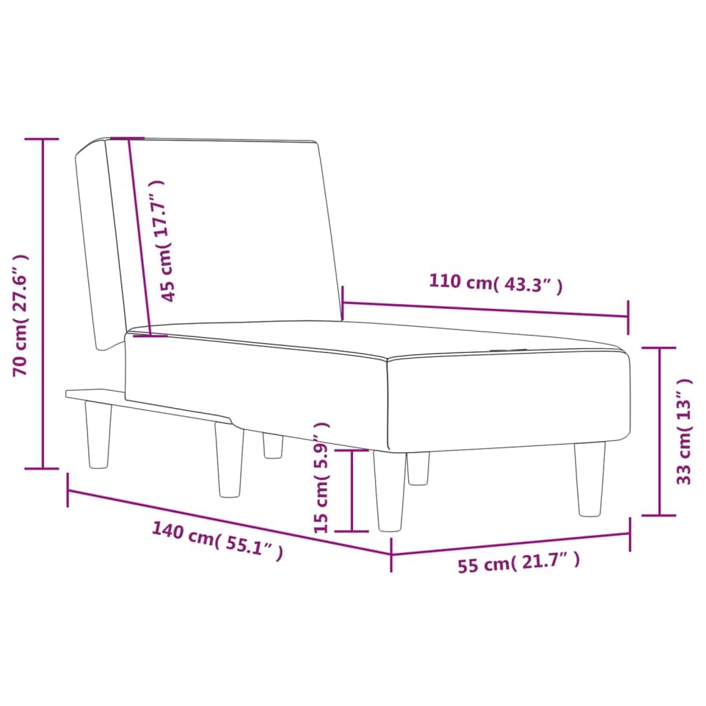 Chaise Longue in Tessuto Nero,Chaise Longue,Chaise Longue Camera da Letto,Chaise Longue Salotto(SPU:352800)