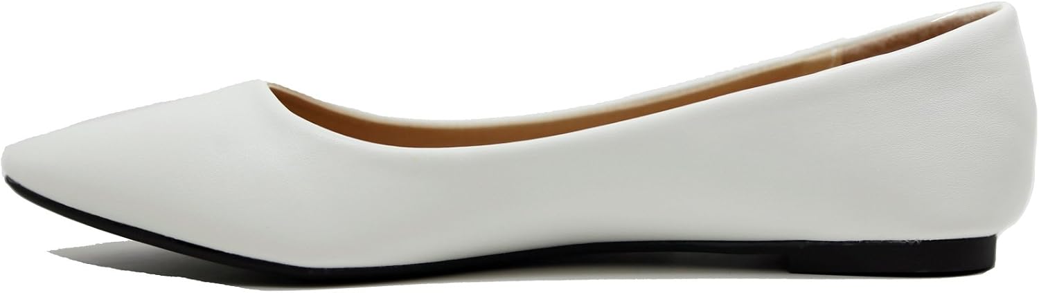 Walstar Women's Comfortable Point Toe Flat Pumps Shoes