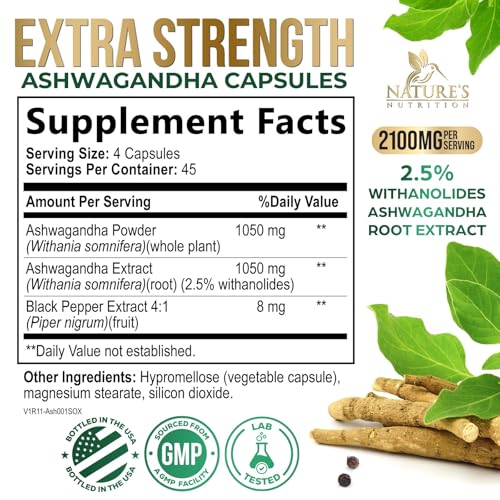 Nature's Nutrition Premium Ashwagandha Capsules