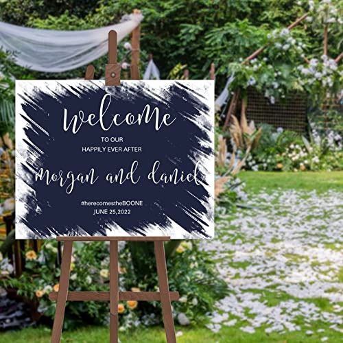 Panneau de mariage modifiable pour simplifier votre décoration de cérémonie personnalisée