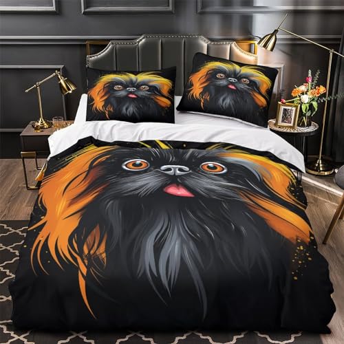 Housse de couette 3 pièces Schzon double 200x200 microfibre imprimé 3D