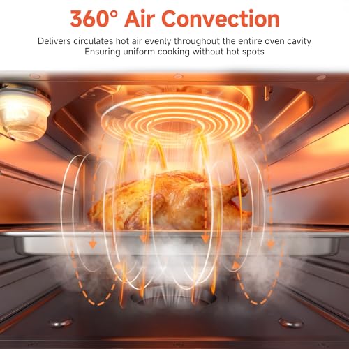 Image of OUNIN Air Fryer Toaster Oven Combo - 11-in-1 Countertop Convection Steam Oven with Air Fryer, Steam, Dual Cook, Bake, Roast, Dehydrate, 90-430F, Self-Cleaning, 16qt Capacity