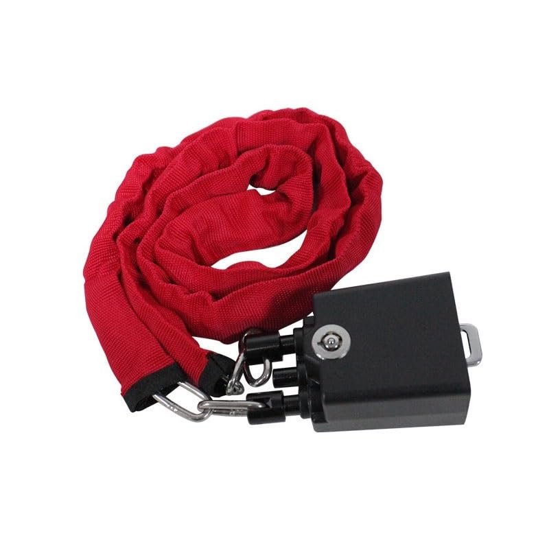 Verrou antivol Portable pour volant de voiture, chaîne Anti-scie, câble en acier, boucle ceinture sécurité, pour la du véhicule Bloque Volant Ceinture(Red)