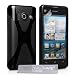 Yousave Accessories Huawei Ascend Y300 Case Black X-Line Silicone Gel Cover