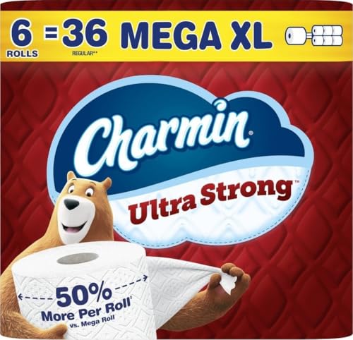 Charmin Ultra Strong Toilet Paper 6 Mega XL Rolls, 330 Sheets Per Roll - image 1