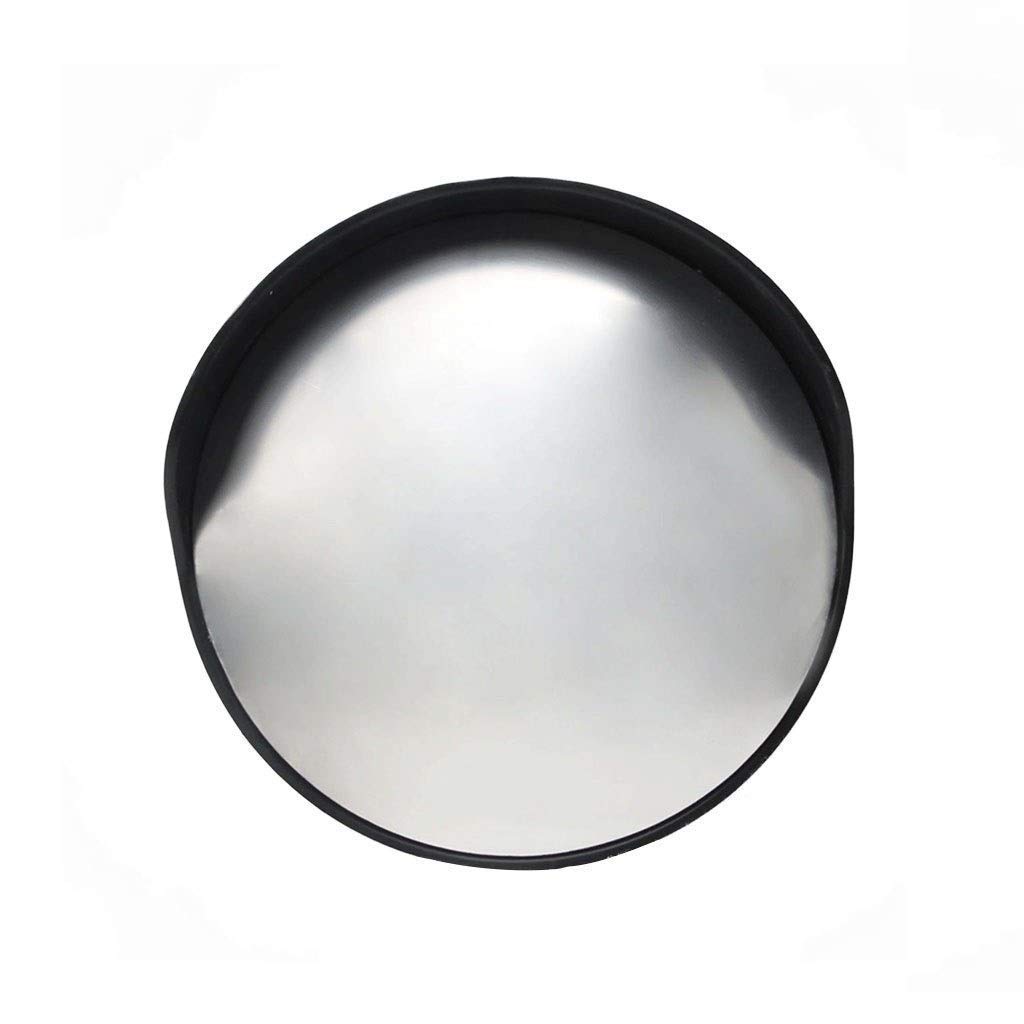 Miroir aveugle noir 30cm en plastique grand angle incassable pour hotel et supermarche