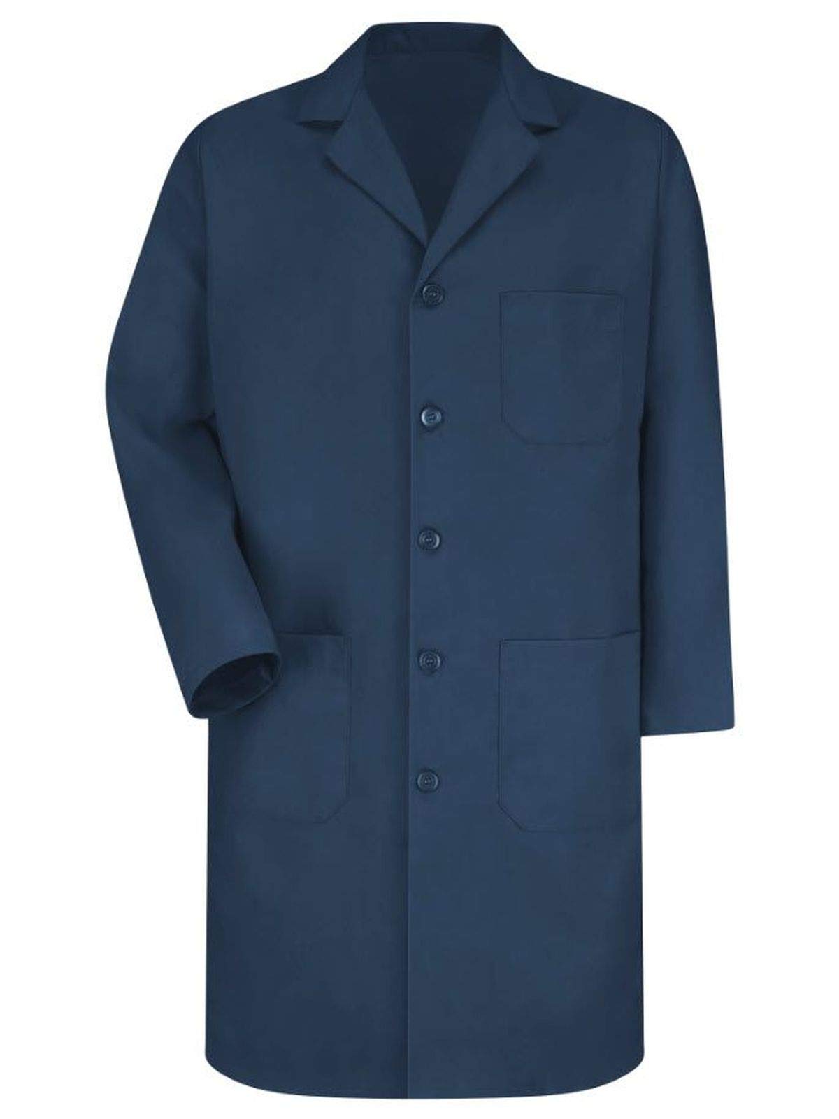 Averill's Sharper Uniforms Men's Color Regular Buttons/Exterior Chest Pocket Lab Coat, Size: Medium, Navy
