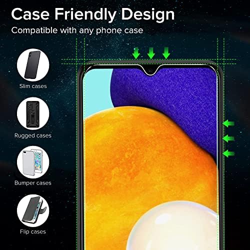 ivoler 4 Units Screen Protector for Samsung Galaxy A13 5G/ A04S with Easy Installation Frame,Ultra Resistant Tempered Glass,9H HD, Anti-scratch, Anti-fingerprint