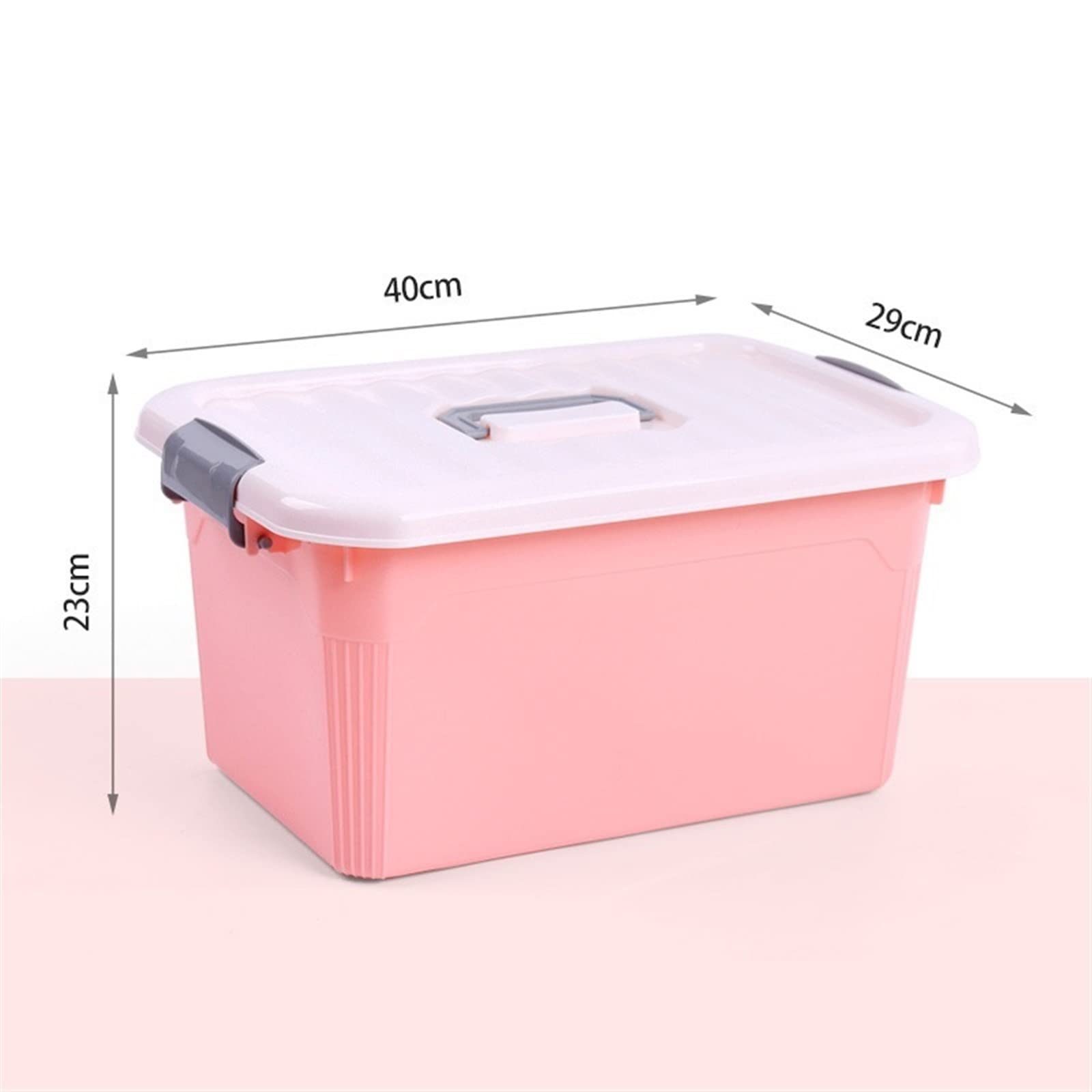 JINGYAN Pudełka do przechowywania Plastikowe pudełko do przechowywania Zagęszczony schowek(Pink)