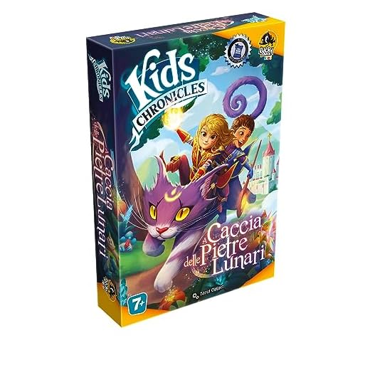 LUCKY DUCK GAMES - Kids Chronicles - Caccia alle pietre Lunari | Versione Italiana | Gioco da Tavolo | Età 7+ | 1-4 Giocatori | 30-45 minuti