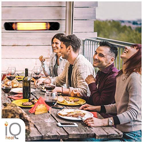 Wave 1500W Carbon Infrared Heater - Wall-Mounted & Freestanding with Remote - Quiet & Weatherproof for Indoor/Outdoor Use - Experience Next-Level, Efficient Heating