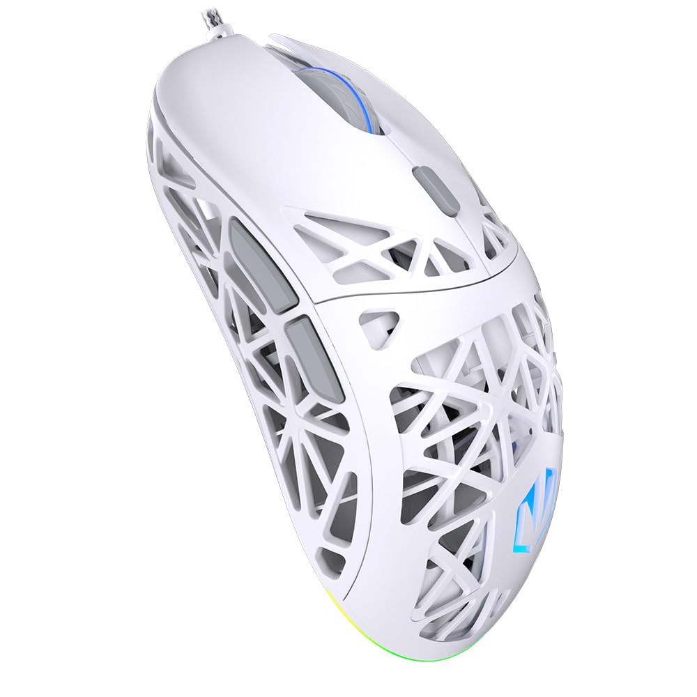 ENDORFY Liv Wireless Onyx White, ratón Gaming Blanco, ratón inalámbrico, diseño Ultraligero (69 g), máximo 12.000 PPP, PixArt PAW3311, Kailh GM 4.0, 2.4 GHz, BT, USB-A, retroiluminación ARGB, EY6A019